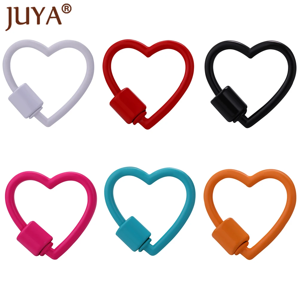 

20*20cm Love Heart Alloy Clasps Colorful Spiral Clasps For DIY Necklace Findings Bracelets Jewelry Accessories