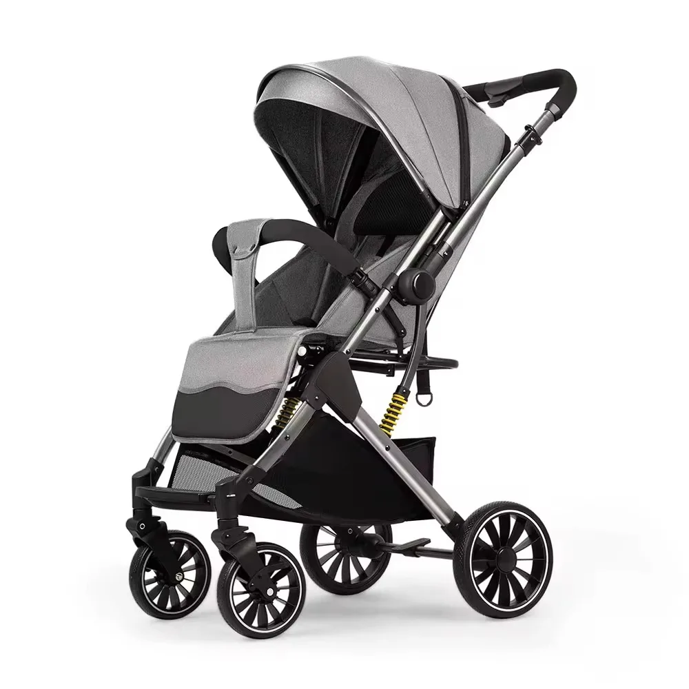 Baby Stroller High Landscape Lightweight Folding Two-way Swivel Seat Newborn Four Wheels Shock Absorption Travel Stroller