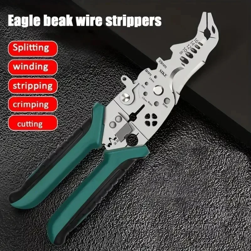 Multi-function Electrician Pliers Industrial-grade Special-purpose Wire Stripping Artifact Wire Crimping Stripping Pliers Tools