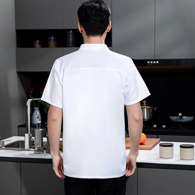 Abbigliamento da cuoco per uomo panetteria Chef cameriere abbigliamento da lavoro giacca da cuoco sala da pranzo uniforme camicia da cuoco professionale