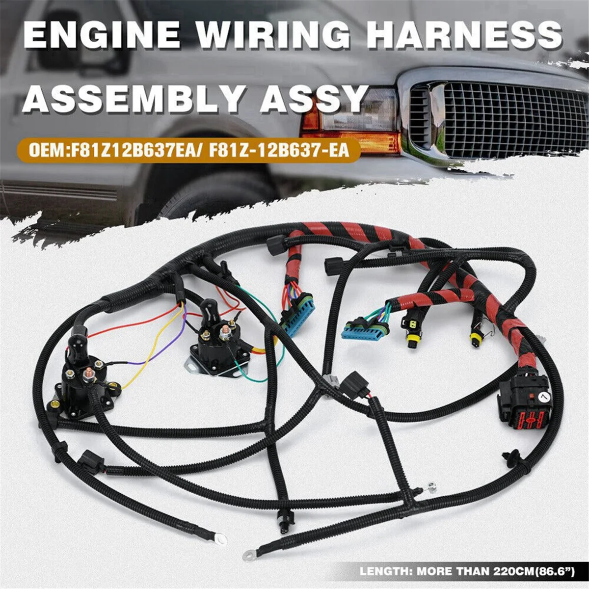 Car Engine Wiring Harness F81Z-12B637- for F250 F550 Super Duty 7.3L 1999-2001