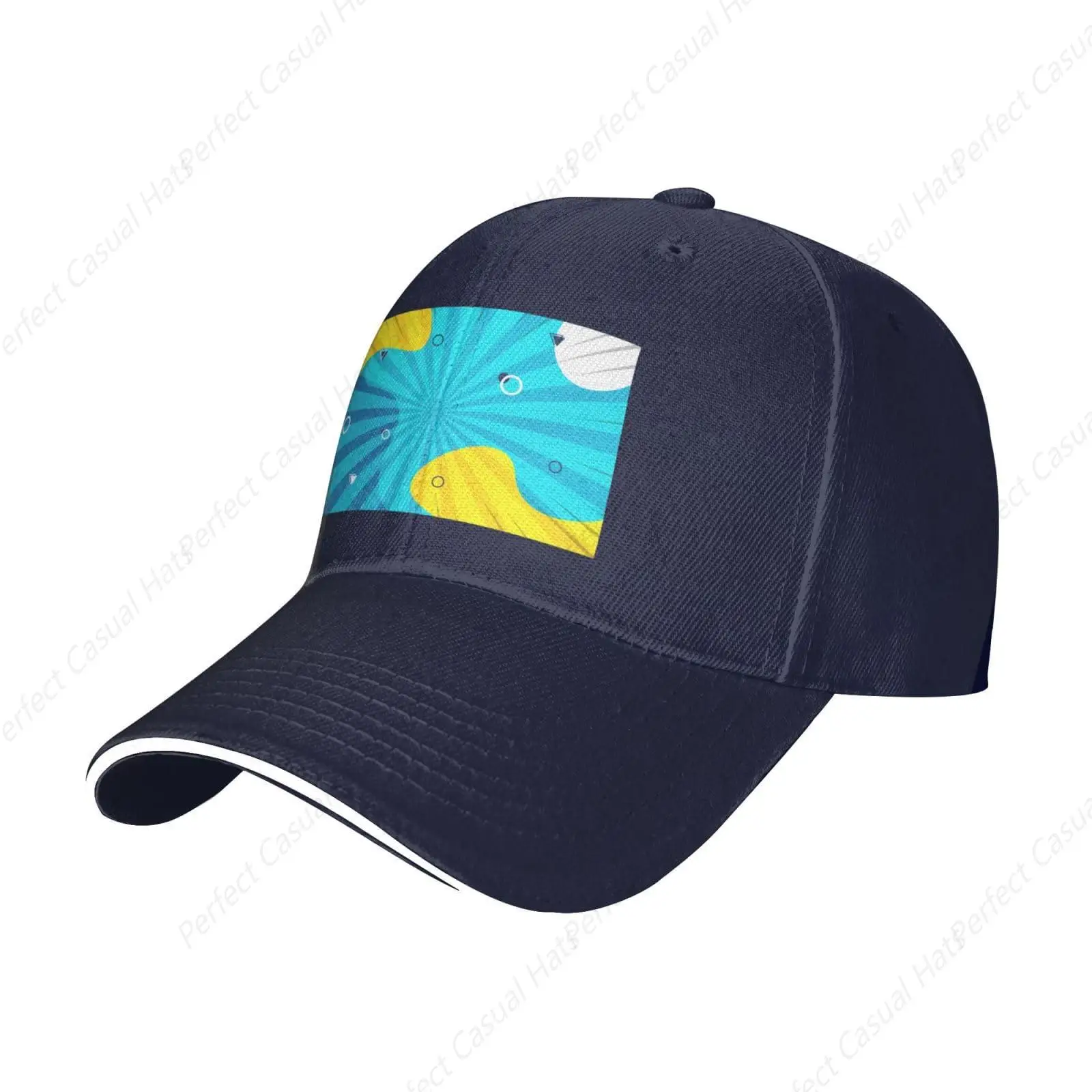 Hot-Selling Colorful Abstract Picture Printing Hat Sandwich Caps Peaked Caps Trucker Hat Men Women Outdoor Sport Sun Visor