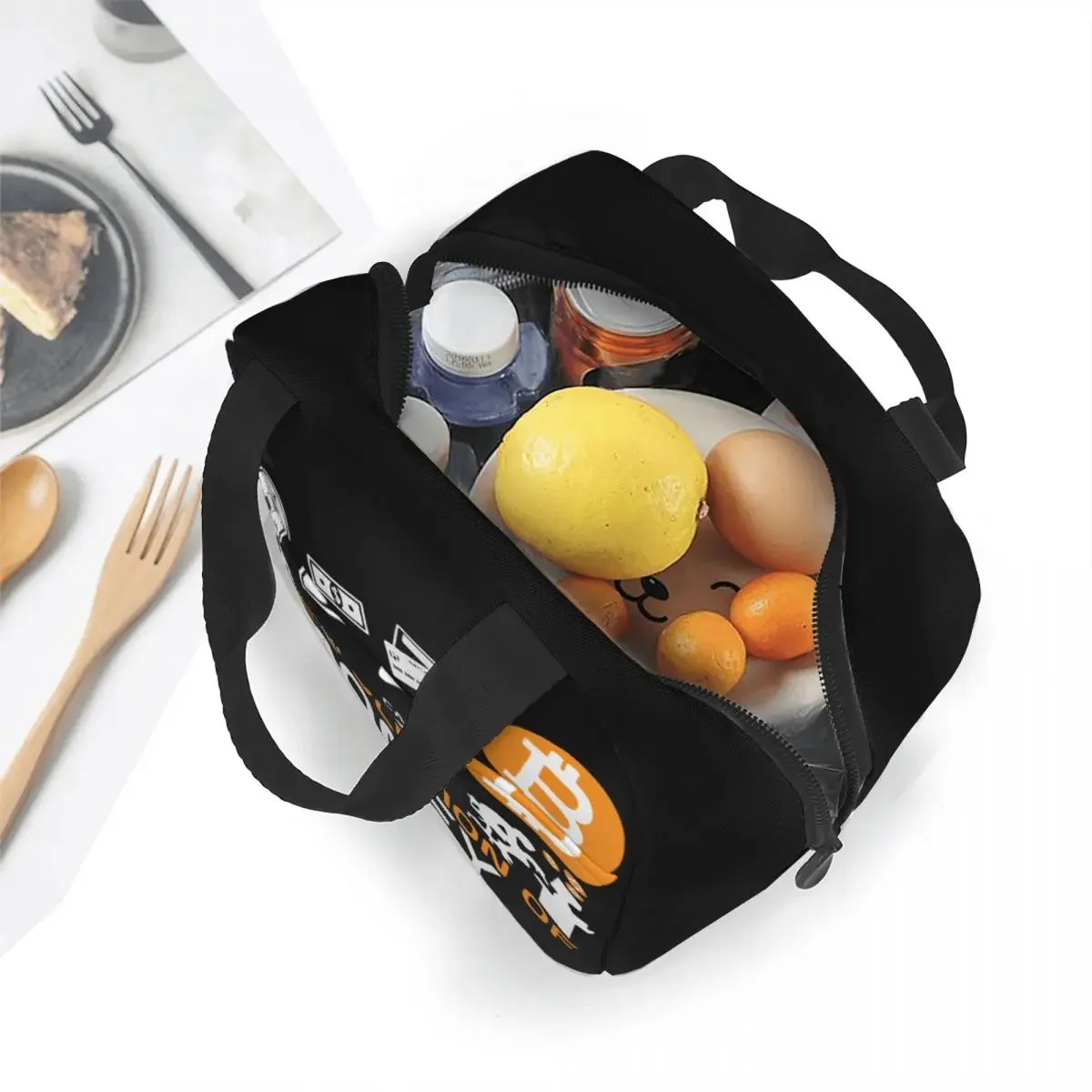 The Evolution Of Money Bitcoin Insulated Lunch Bag Large Crypto Coin Lunch Container Thermal Bag Tote Lunch Box Outdoor