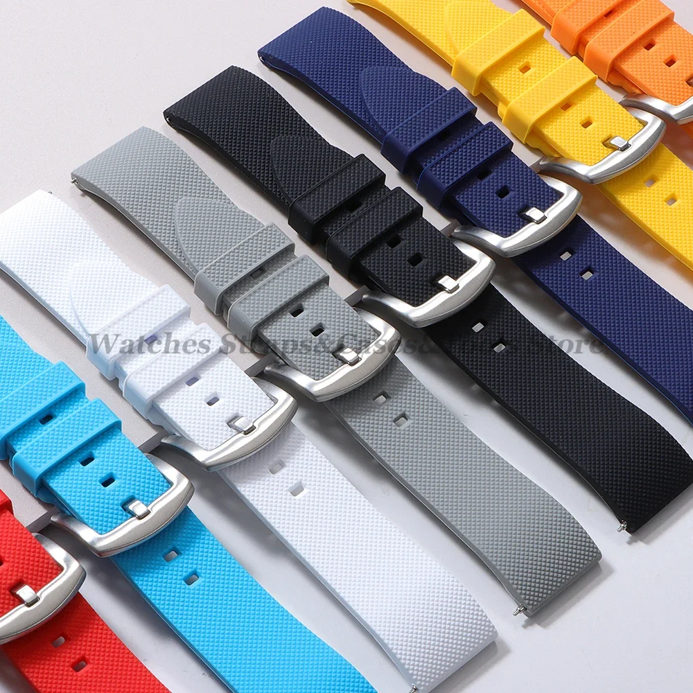 Мягкий силиконовый ремешок для часов, водонепроницаемый ремешок 20 мм 22 мм для Seiko for Rolex for Water Ghost, мужской спортивный резиновый браслет, аксессуары для часов