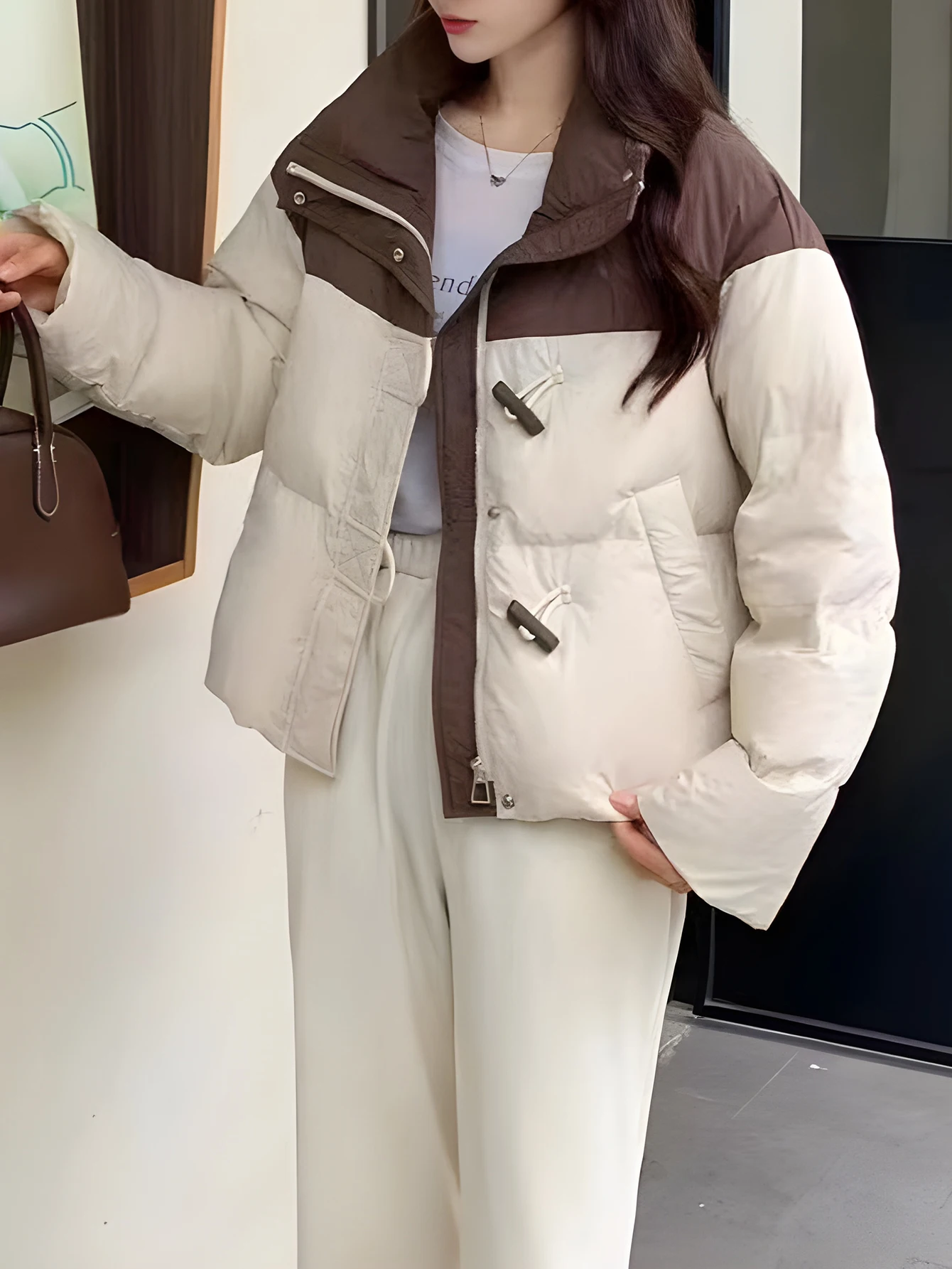 

Куртка на хлопковой подкладке с длинным рукавом, осенне-зимняя одежда, повседневный стиль с прямыми рукавами, женский топ, модный и удобный