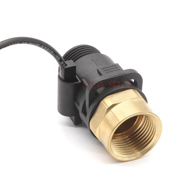High Tech Plastic Nylon G1'' Water Flow Sensor Turbine Flowmeter 3.5-24VDC Pulse Counter 2-60lpm for Drinking Water Machines