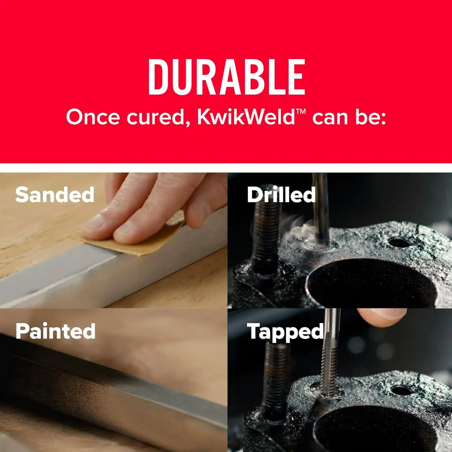 JB Weld 8276 Fast-Epoxy Adhesive for Metal Plastic Wood Ceramic - Versatile Bonding Agent for Home Auto Repair