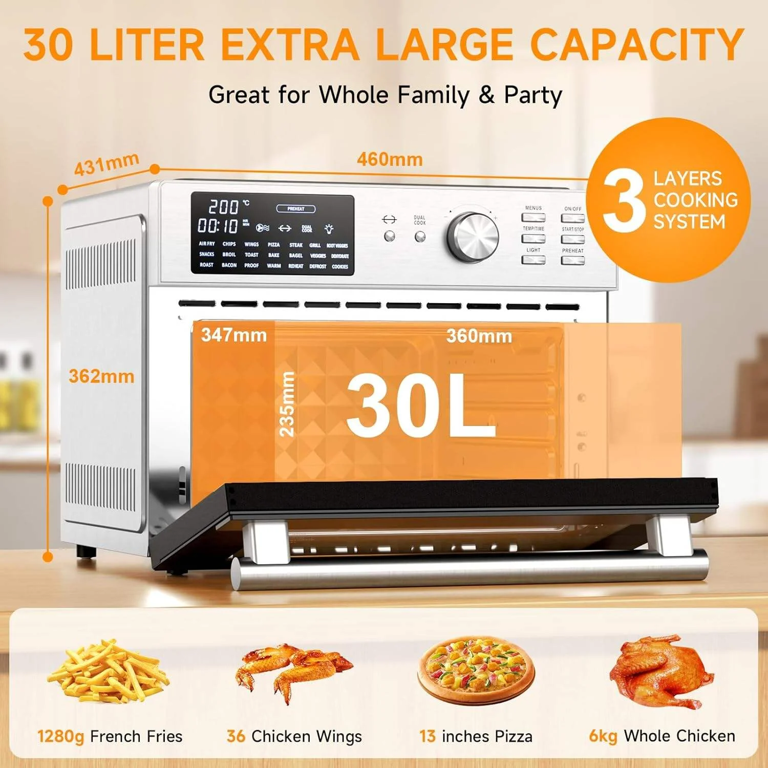 Horno freidora de aire para po - Air Fryer reseña y precio