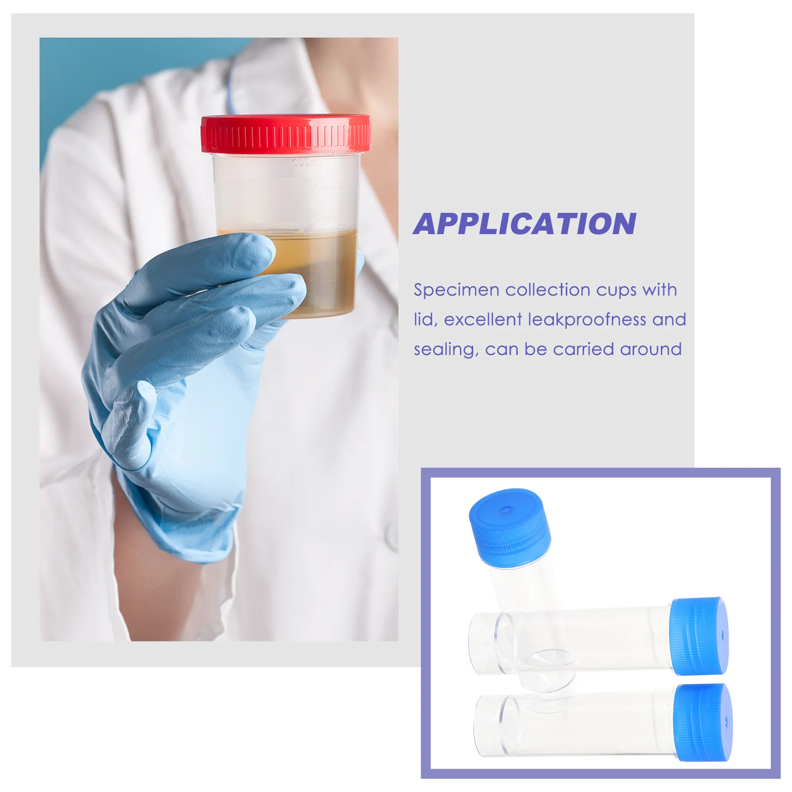

20 Pcs Urine Cup Sample Sealed Container Cups Specimen with Cover Small Pee Collection