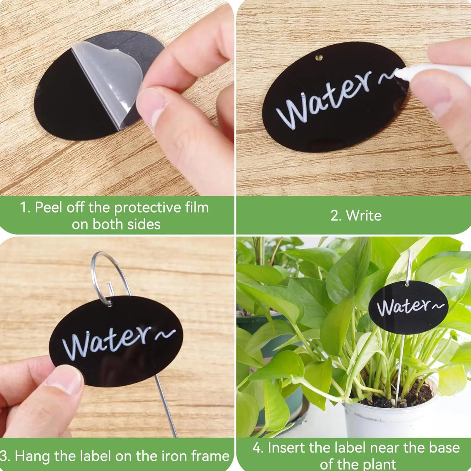 Garden Tags 20-Piece Aesthetic Writable Identification Markers Seedling Plants Garden Tags for Balcony Vegetable Plots Flower