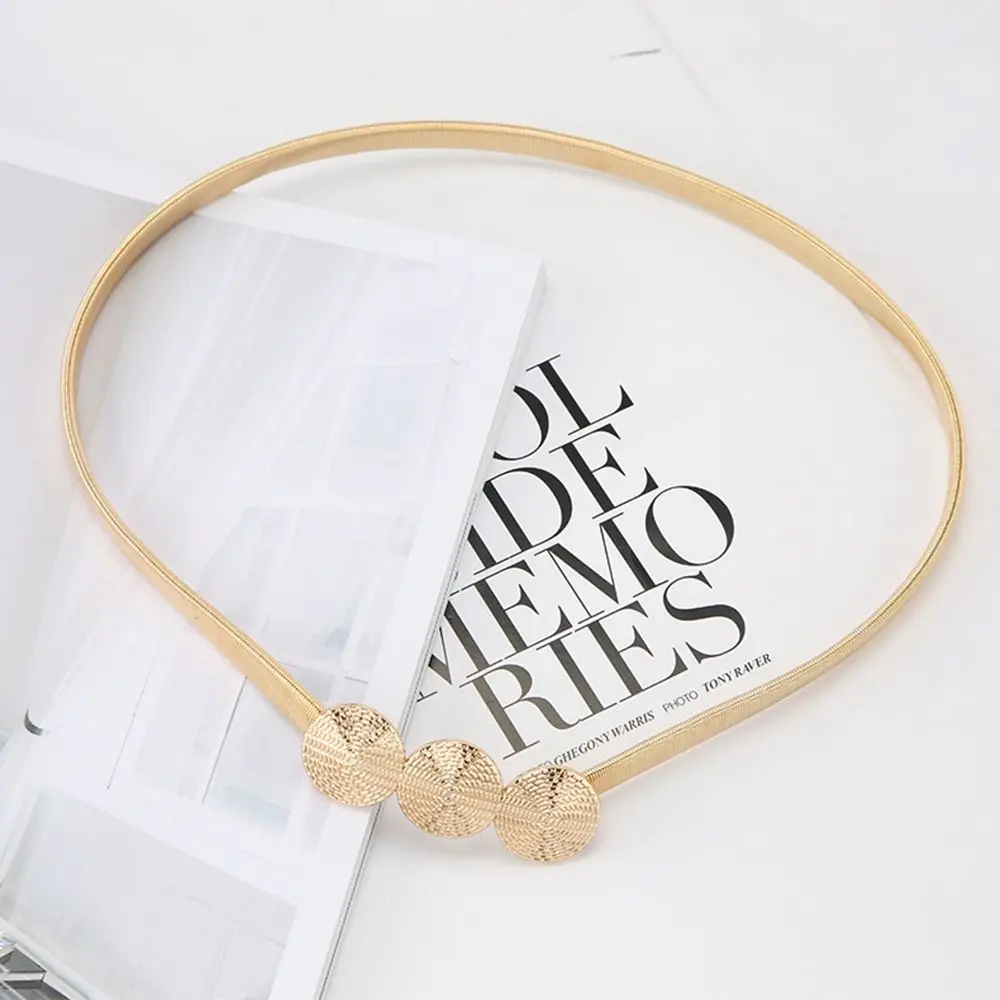 Chain on Pants Gold Spring Belt Hollow Waist Corset Chain Belts Metal Waist Belts Metal Elastic Belt Women Waist Chain