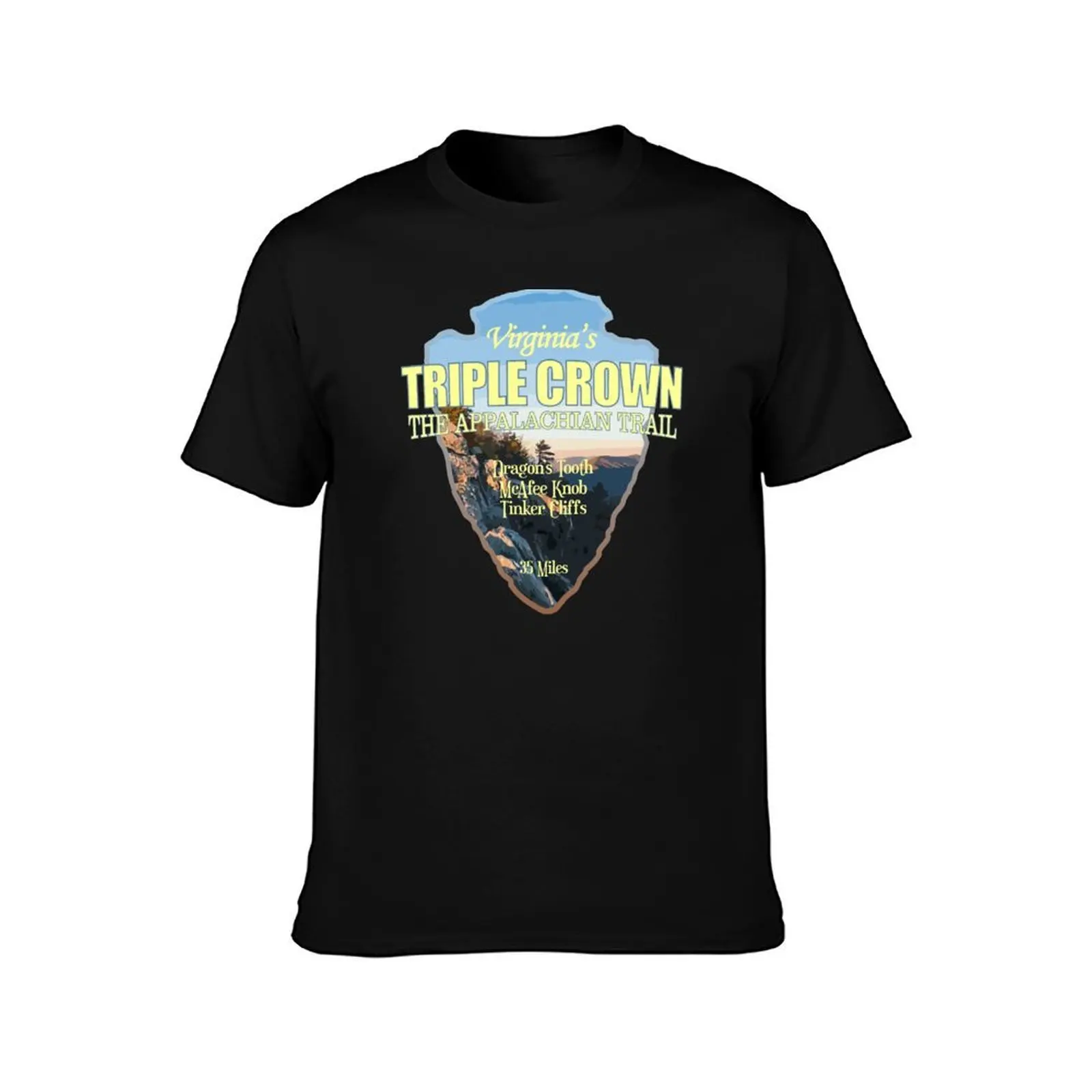 Virginia's Triple Crown Loop (arrowhead) T-Shirt, Summer Casual Cotton Tee, Oversized Streetwear Tops, Vintage Graphic Print