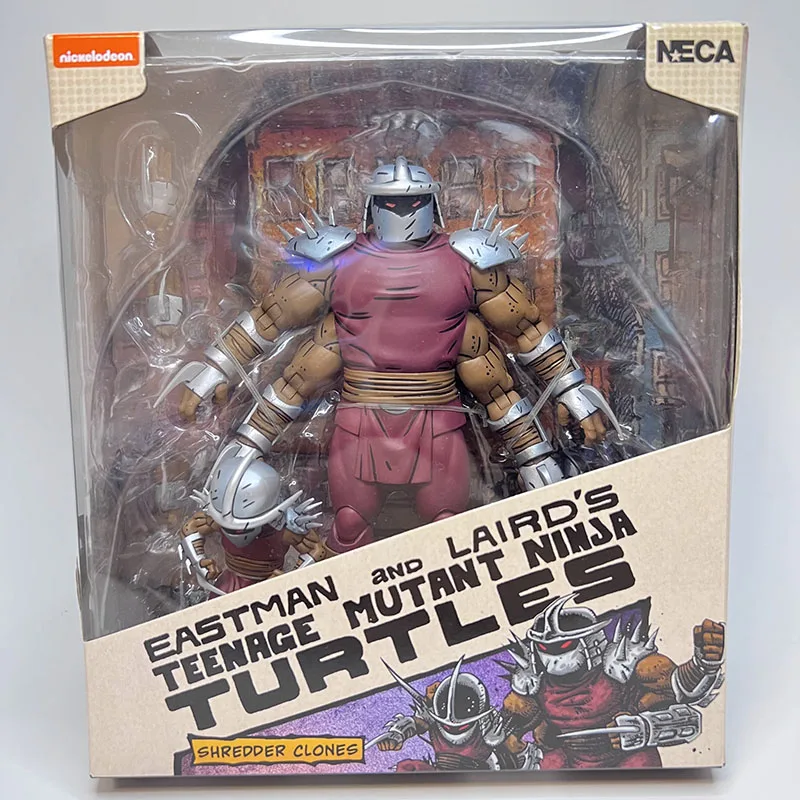 

NECA Teenage Mutant Ninja Turtle Action Figure Manga TMNT Shredder Clones Figurine Anime 7-Inch Figuras Model Original Gift