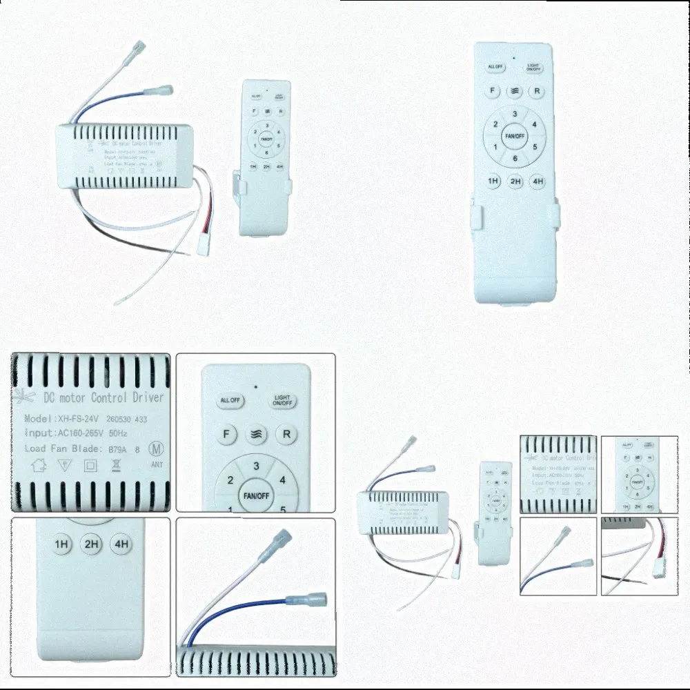 DC24V 6-Speed Ceiling Fan Remote Control Kit With Timing Function For Invisible Light And Downrod Fans Replacement Parts