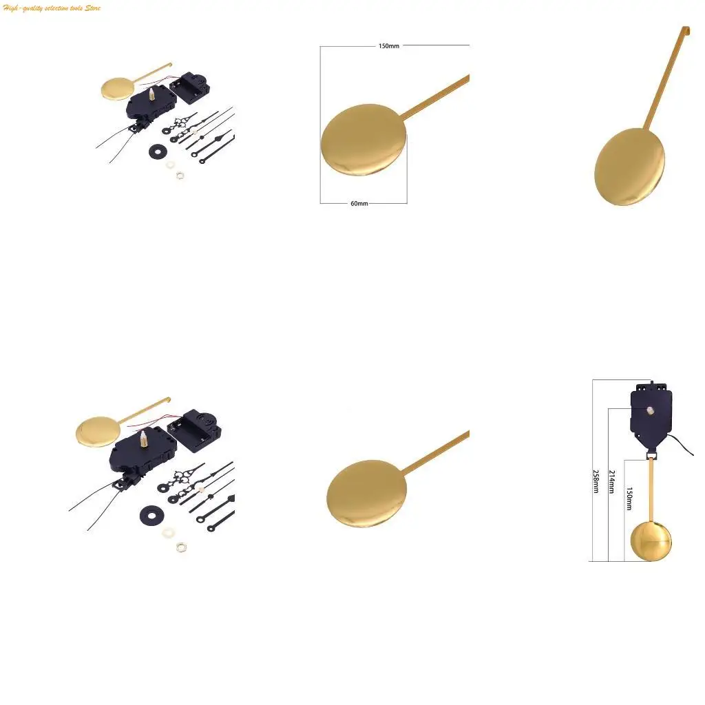 203F Wall Clock Metal Pendulum accessories Multifunction Equipment Tool for School Office Bedroom Dormitory Party