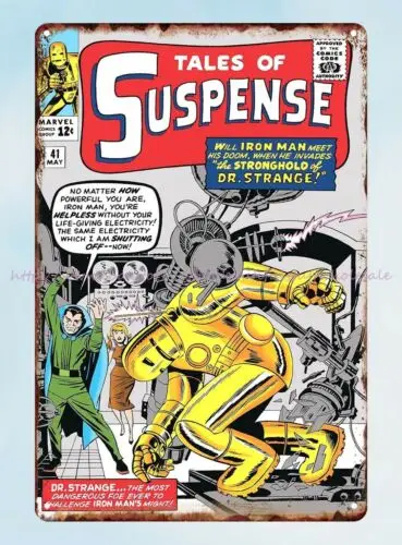 interior decorating styles  comics tales of suspense metal tin sign