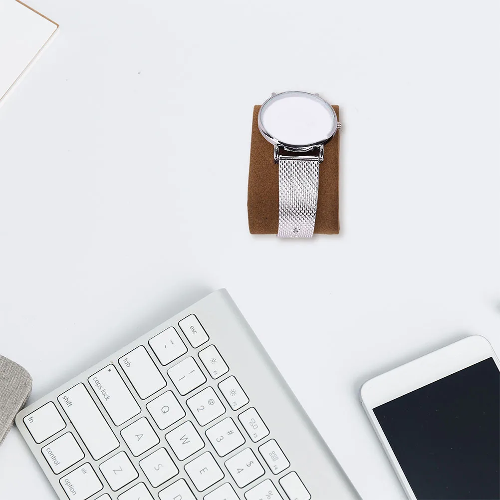 5 個の枕ボックス用ソフト糸くず素材時計ディスプレイ枕ジュエリーホルダー洗えるブレスレットクッション時計アクセサリー