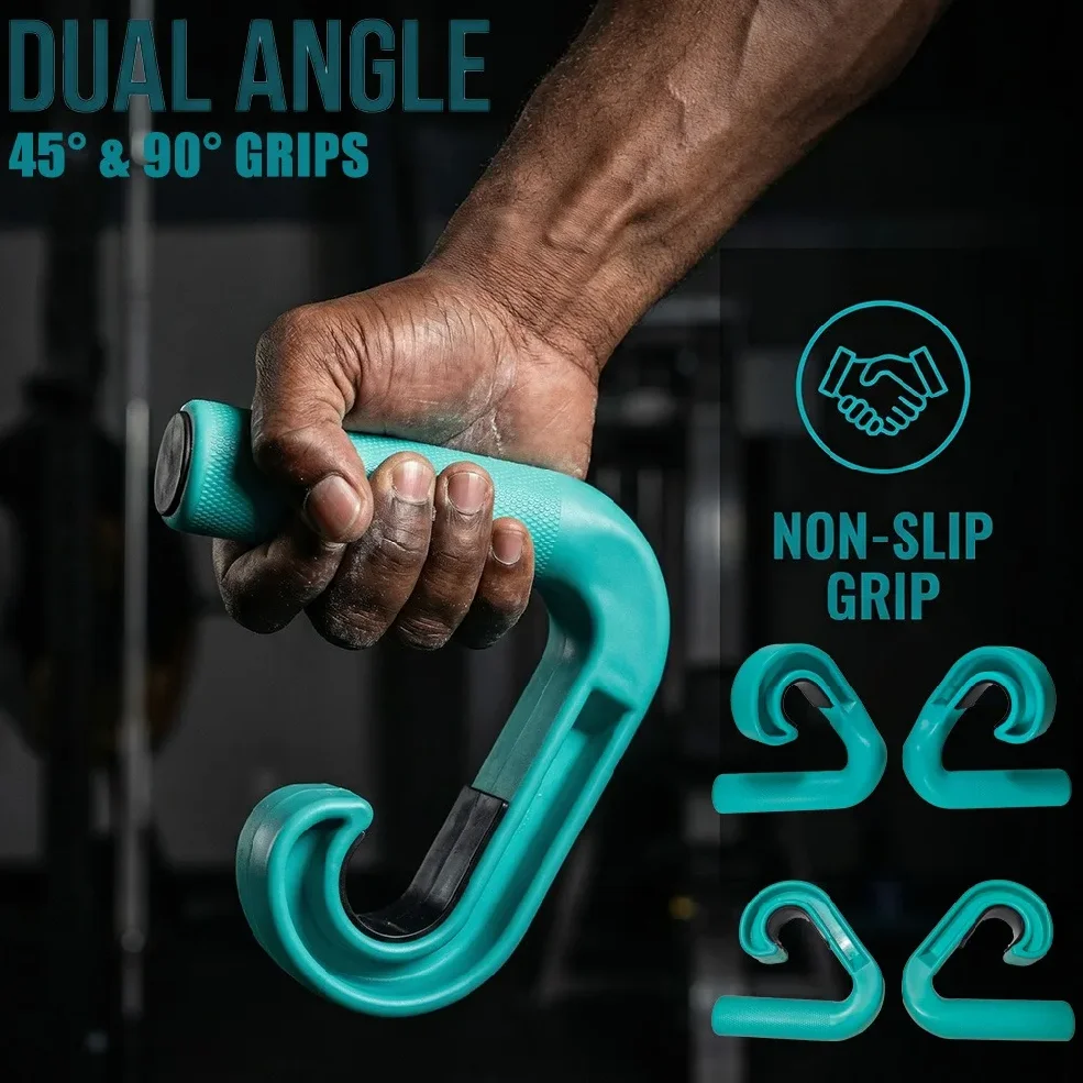 2 piezas de agarres para fitness 45 °   o 90 °   Agarradera Multifuncional para Gimnasio y Hogar, para Ejercicios de Dominadas, Peso Muerto, Remo y Pull Down