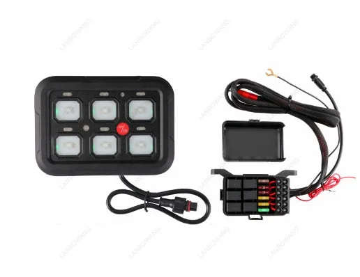 6/8 Channel Car Light Modification Control Box Kit, High Power RGB Integrated Touch Switch For Auto Lighting