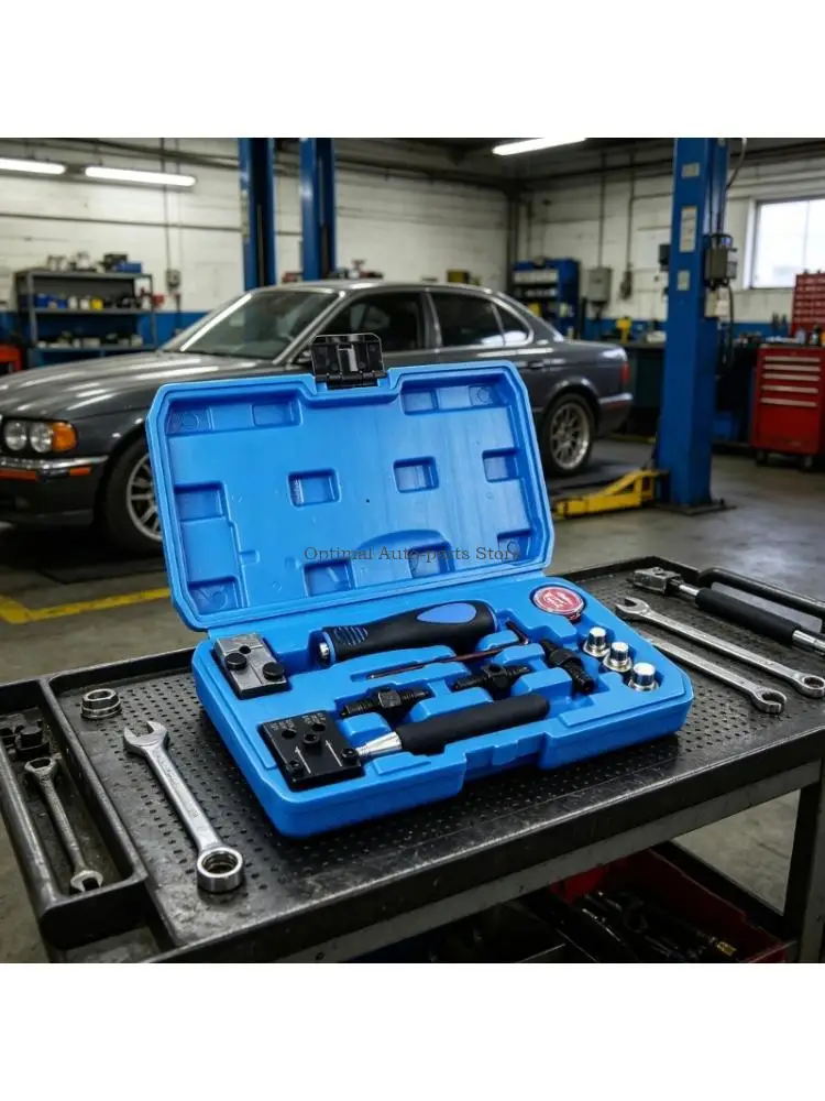 

Universal Automotive Flaring Tool 11Pcs Double & Single Tool For DIN SAE 4.75mm/6.35mm Brake Tube Repairs