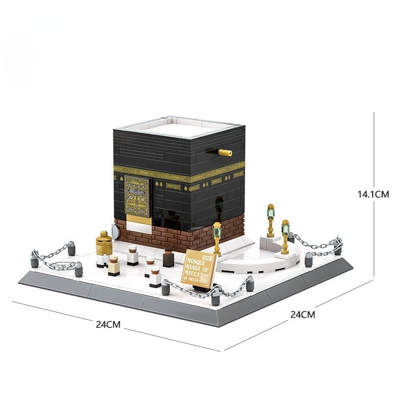 446PCS สถาปัตยกรรมโลกชุดบล็อกอาคารเมกกะมัสยิด Kaaba ของเล่นเพื่อการศึกษาประกอบบล็อกของเล่นของขวัญของเล่นสําหรับผู้ใหญ่