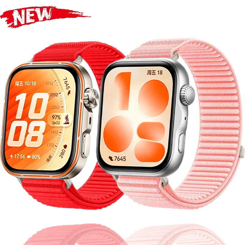 Sport-Nylon-Schlaufenarmband für Huawei Watch Fit 5 5 Pro Smartwatch Geflochtenes Komfortables Band Huawei Watch Fit 5 4 3 Zubehör Gürtel