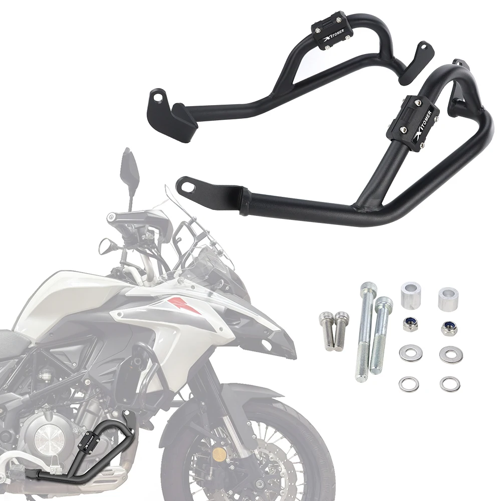

For Benelli TRK 502 TRK 502X 2017-2024 2025 TRK502 Motorcycle Steel Crash Bars Engine Guard Frame Bumper Fairings Protector Bars