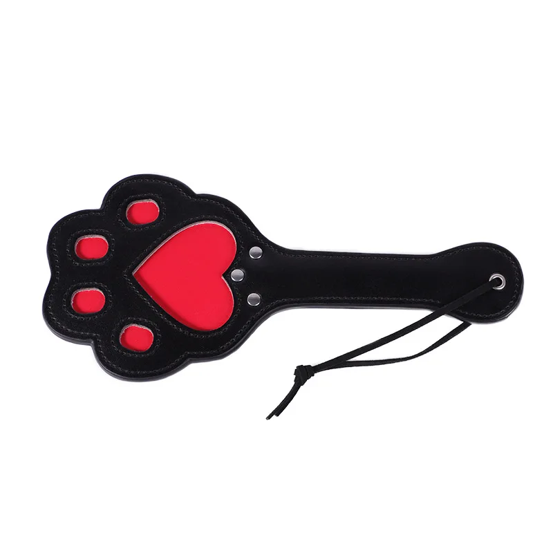 

PESENAR Cute Cat Paw Shaped Massage Paddle, PU Leather Material, Sweet Style Cosplay Prop