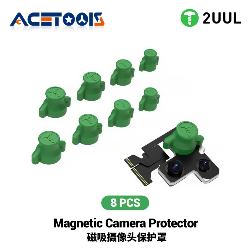 2UUL DA35 Magnetic Camera Lens Protector Set 8 PCS 4 Sizes for Mobile Phone Repair Screen Separation Anti Dust Anti Scratch Tool
