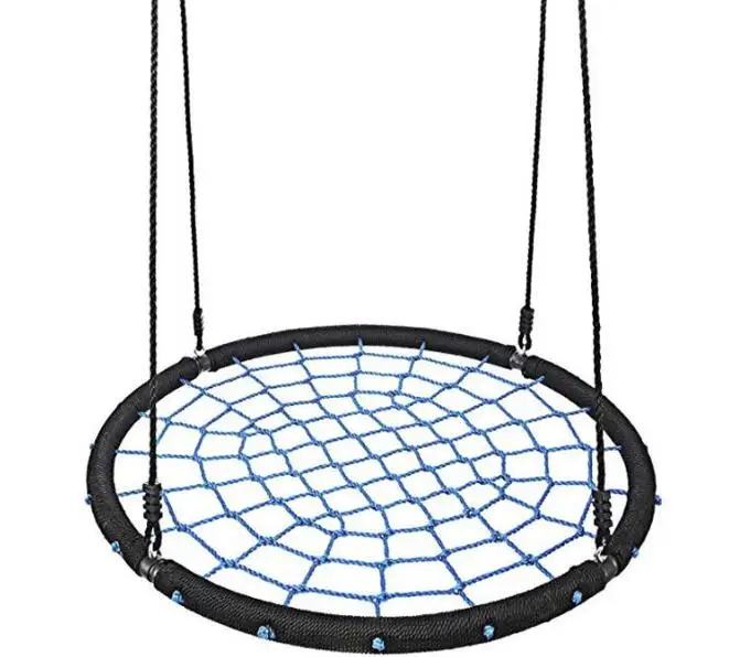 60cm Diameter children\'s Round bird\'s nest swing Outdoor net rope swing hanging chair