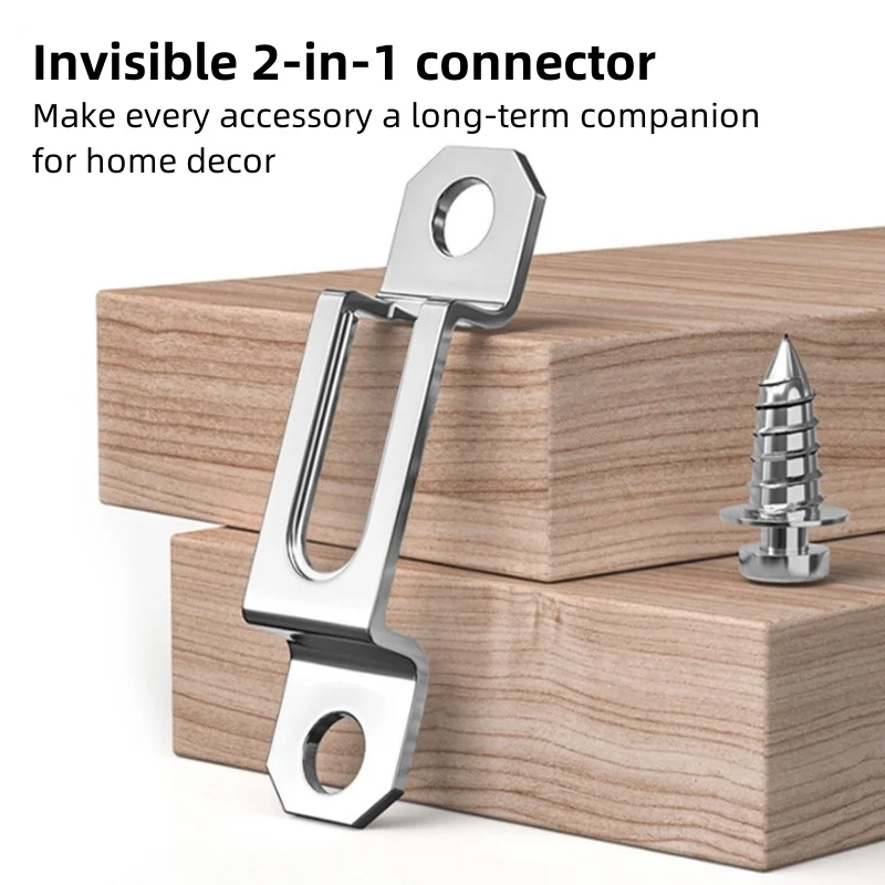 50 Pcs Invisible Two-in-One Connector Screw Fastener Hidden Laminate Cabinet Wardrobe Assembly Furniture Combined Fastener