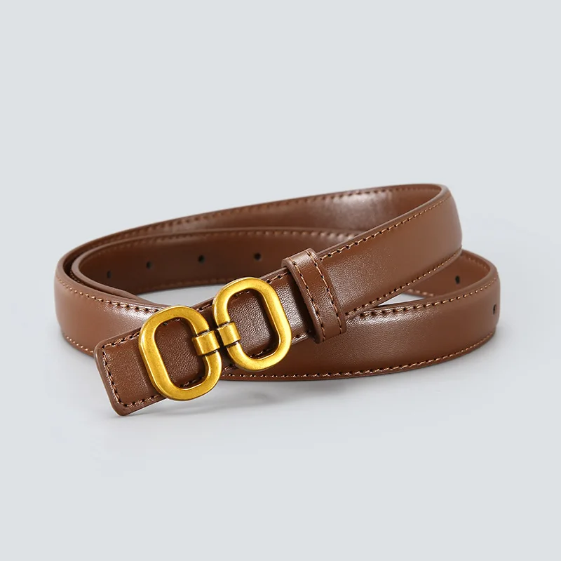 Cinturón con hebilla dorada para mujer, nuevo diseño de moda 2025, accesorio para falda, cinturón decorativo, accesorios de ropa para mujer