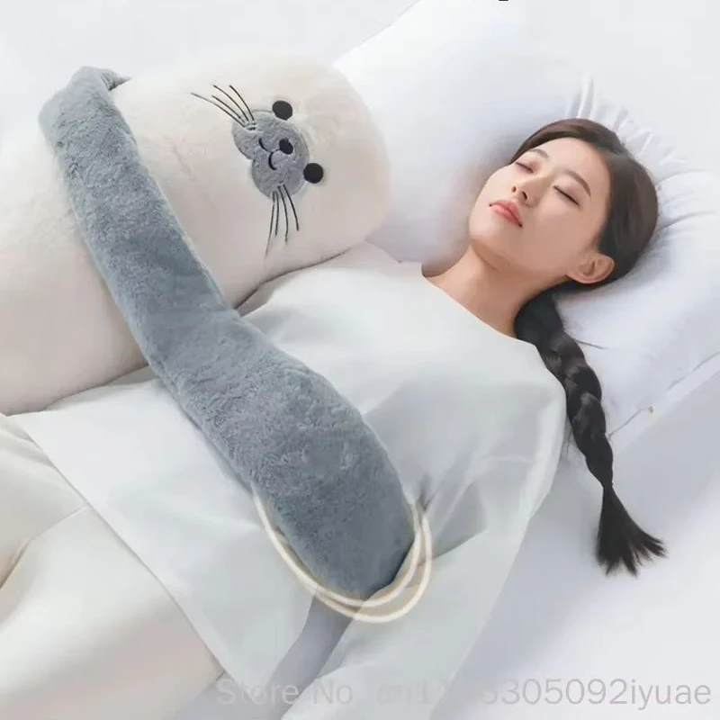 Hot Sale Keko Seal Plush Long Pillow Bluetooth Music Heating Soothing Sleep Side Sleeping Cushion For Adult Women