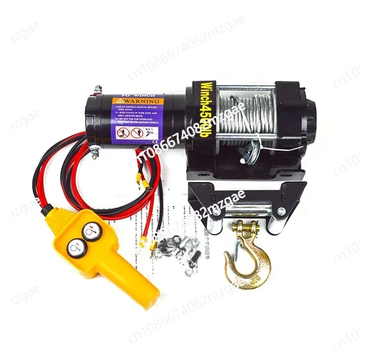 12V 24V Vehicular Electric Car Winch 4500 LBS for ATV SUV Truck Trailer Off-road Vehicle