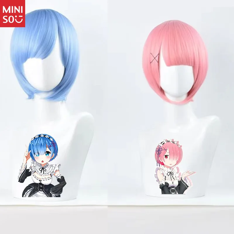 

Retro Short Hair Cosplay Wig - Re:Zero Rem Ram Adult & Childhood Anime Role-Play Hairpiece
