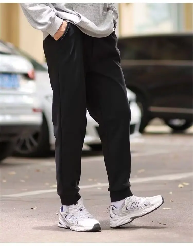 Mens Joggers Pants Summer Streetwear Oversized Black Loose Fit Casual Trousers Plus Size Elastic Waist Baggy Sweatpants Male - Image 4