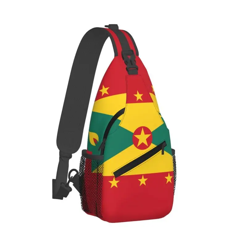 Custom Flag Of Grenada Sling Crossbody Chest Bag Men Fashion Shoulder Backpack for Hiking