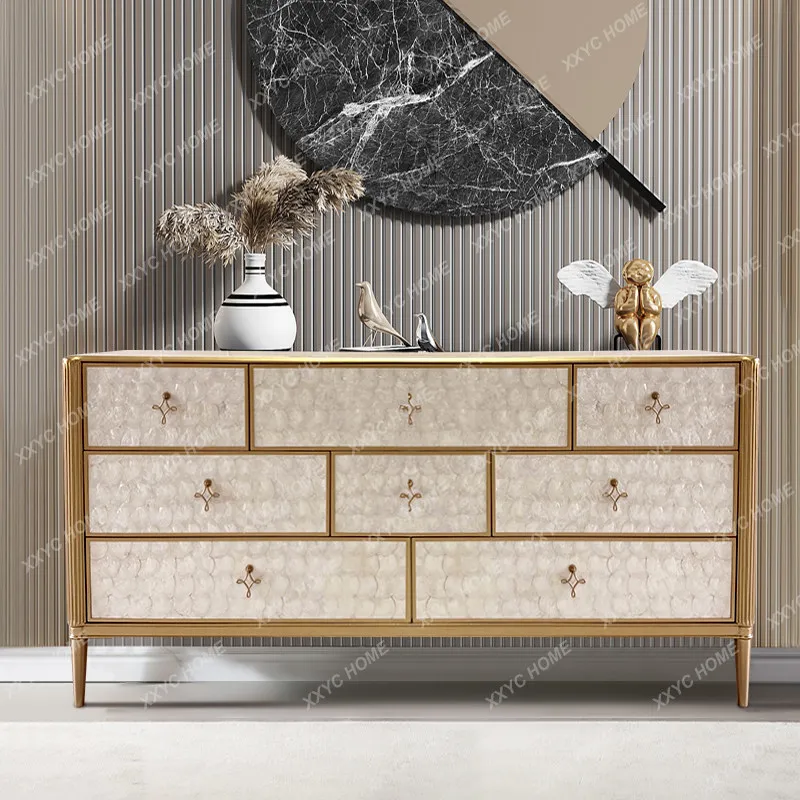 

Элегантный шкаф-тумба с восемью отделениями, для гостиной, элитной спальни, прихожей, из массива дерева.