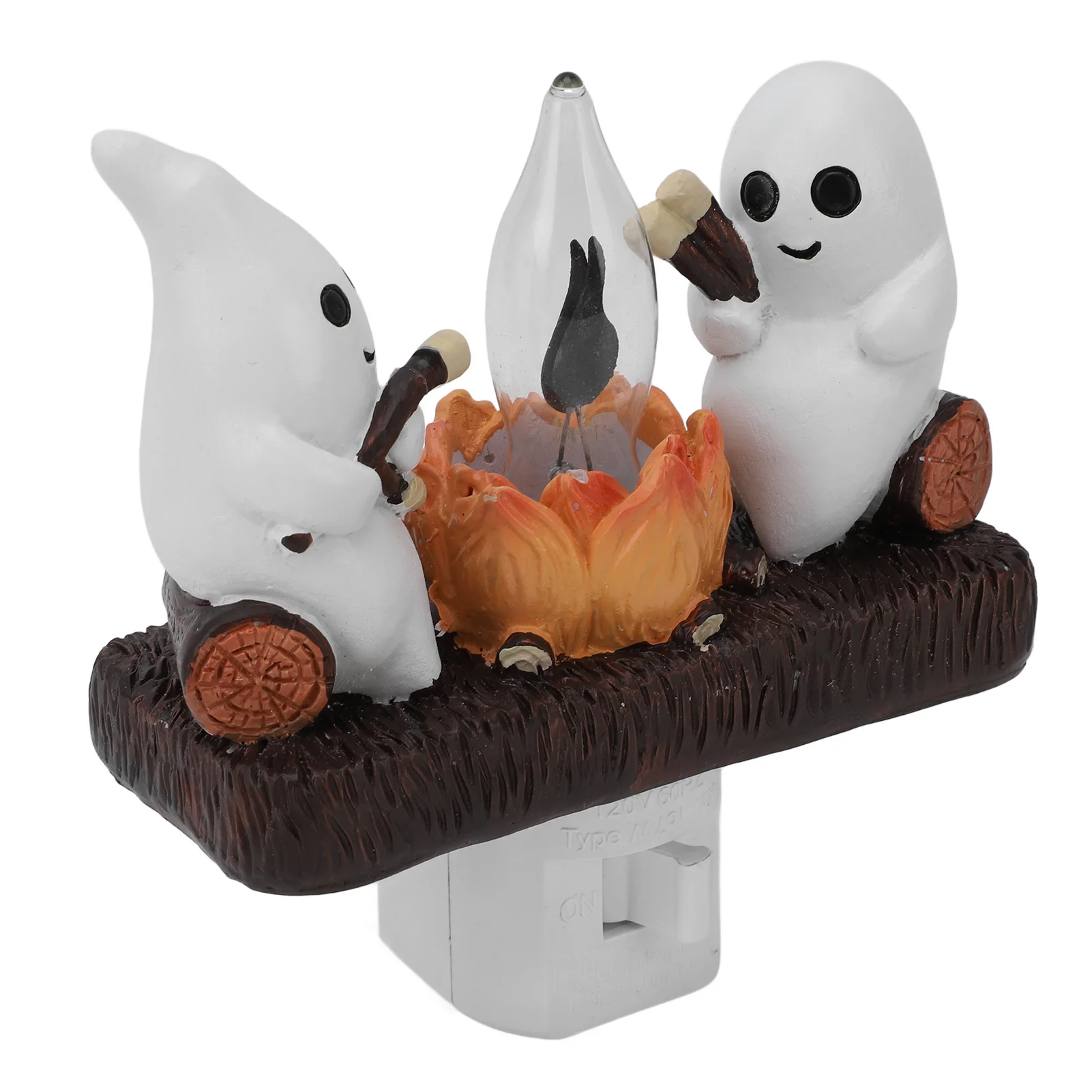 

Ghost Campfire Flickering Night Light Indoor Figurine Lamp Resin Wall Campfire Night Light for Home Decoration Ghost Night Light