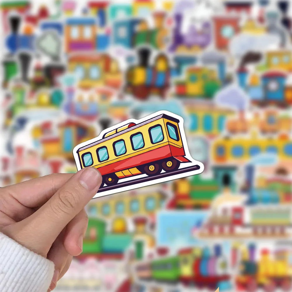 56PCS Original Small Train Graffiti Stickers Reward Stickers DIY Mobile Luggage Stickers Waterproof