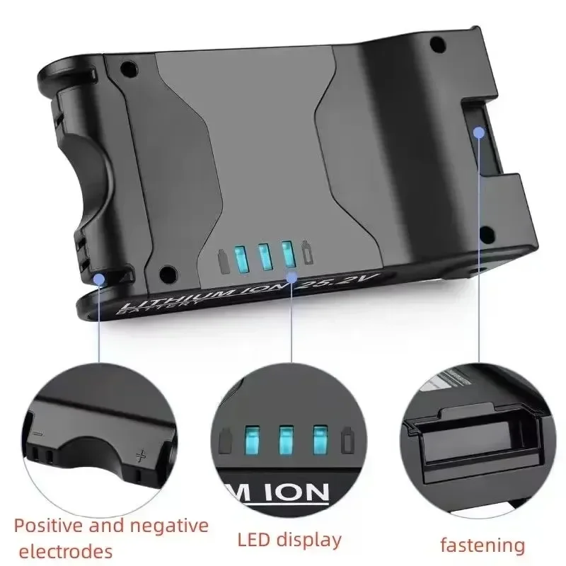 

100% Original 2450mAh for Shark S1 S2 S3 S4 S6 S7 S9 IC205 IC200C IC200W XBAT200 XBAT200AS Vacuum Cleaner Lithium Battery