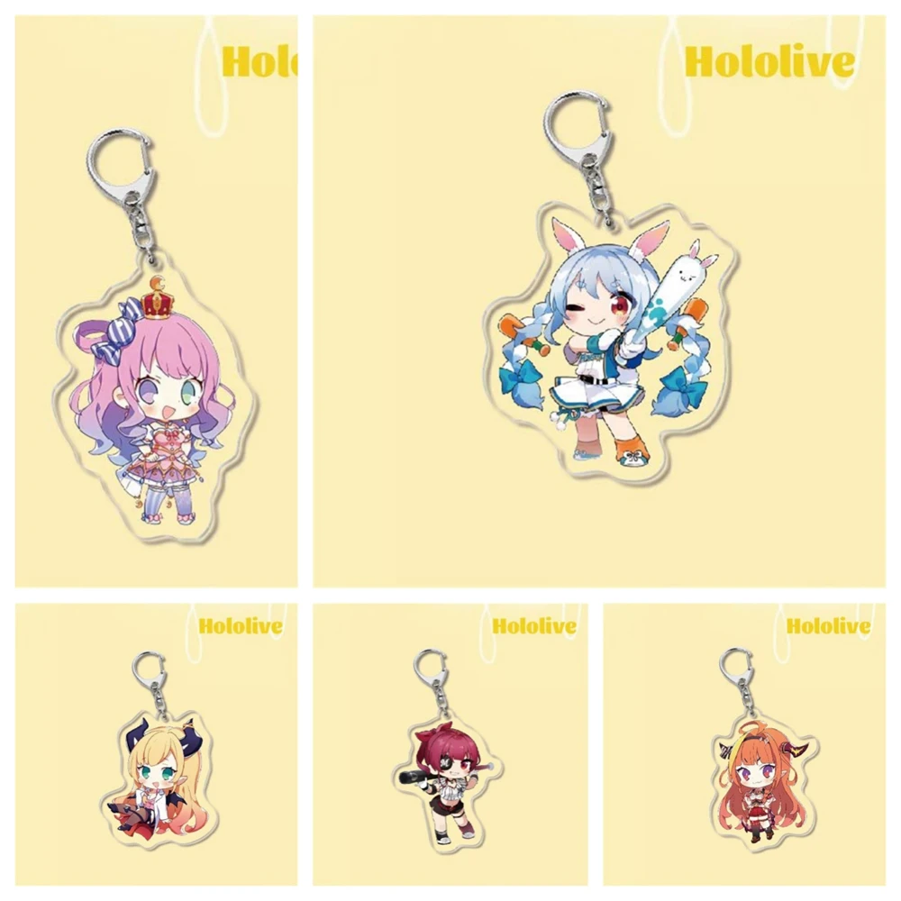 

6CM hot Anime Hololive YouTuber Acrylic Stand Model Cosplay Characters Ornament Accessories keychain Christmas Good Gifts