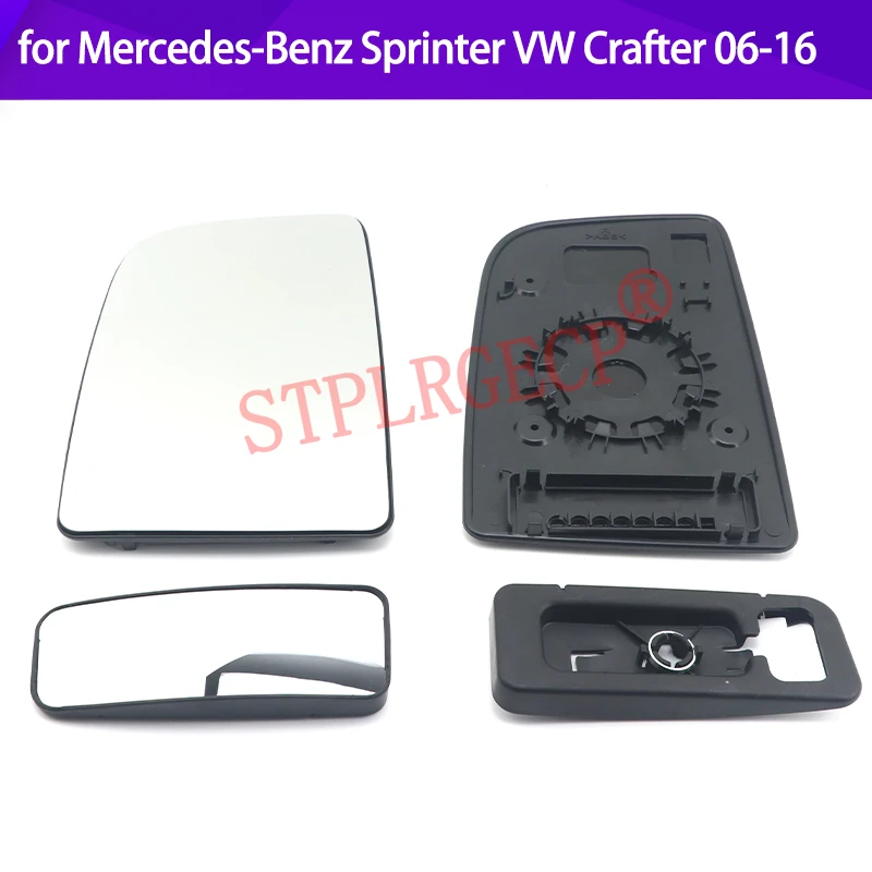 Nicht beheiztes Spiegelglas für die linke und rechte Autotür für Mercedes-Benz Sprinter 2500 3500 W906 06-18 und VW Crafter 06-16