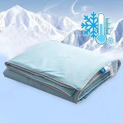 Cooling Blanket for Bed Silky Air Condition Comforter Lightweight Cooled Summer Quilt with Double Side Cold & Cooling Fabric