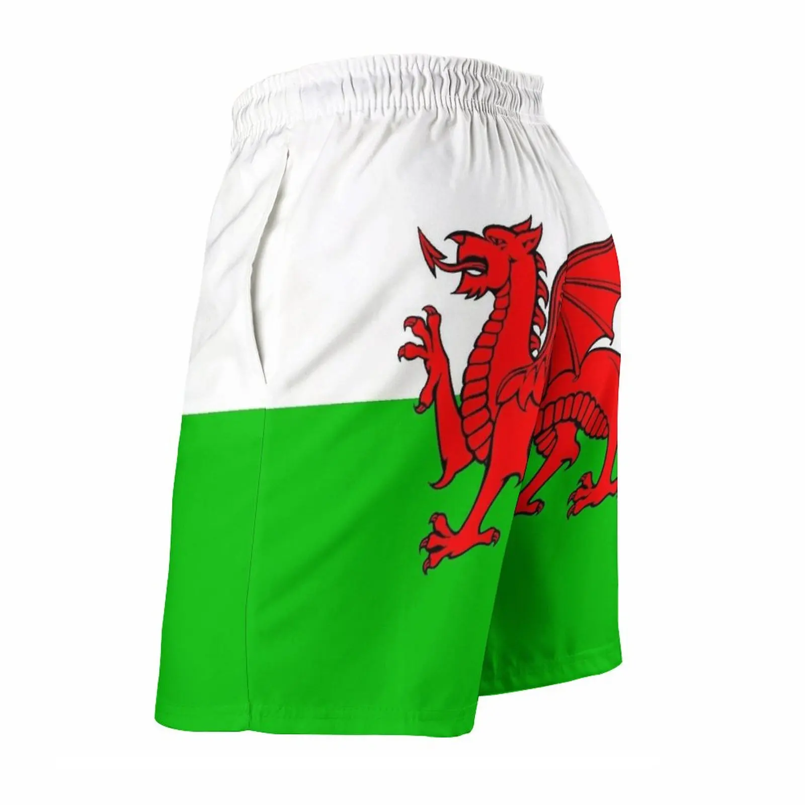 Wales Flag Welsh Dragon Men's Sport Running Beach Shorts Trunk Pants With Mesh Lining Trunks Shorts Wales Welsh Cymru Cymru Am