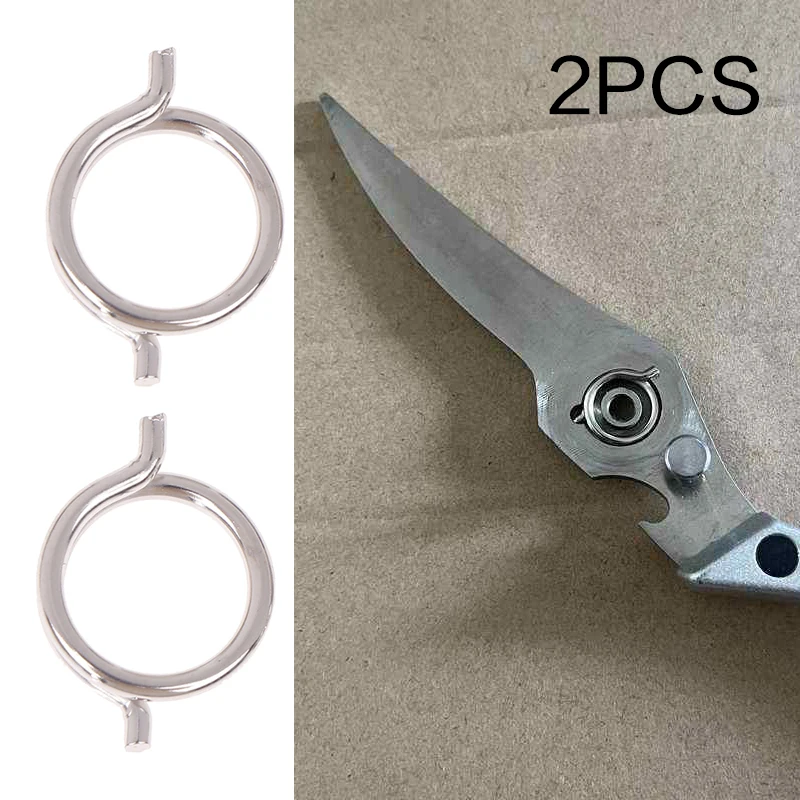 2PCS Chicken Bone Scissors Accessories Spring Wire Diameter 1.8mm Outer Diameter 15mm Nickel Plated Steel Torsion Spring
