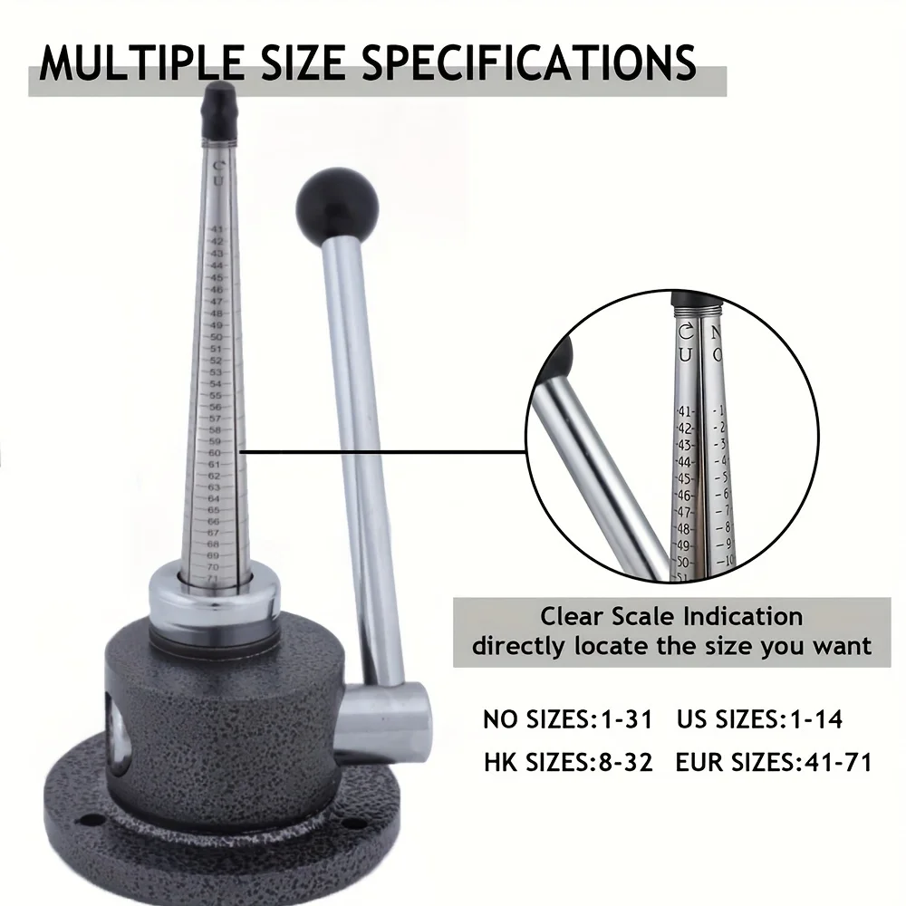

Single Pole Ring Expander Metal Sizer Stick Kit Professional Manual Tool for Ring Shaping Sizing in Jewelry Making