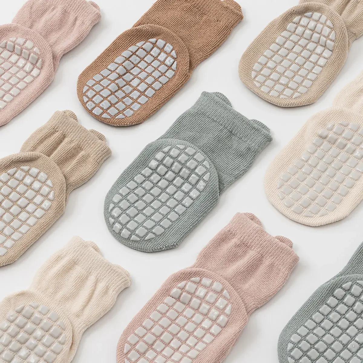 3/5/1 زوج/وحدة جوارب للأطفال الرضع حديثي الولادة جوارب قطنية مضادة للانزلاق للفتيات والأولاد مقابض مطاطية لطيفة للجنسين للأطفال الصغار