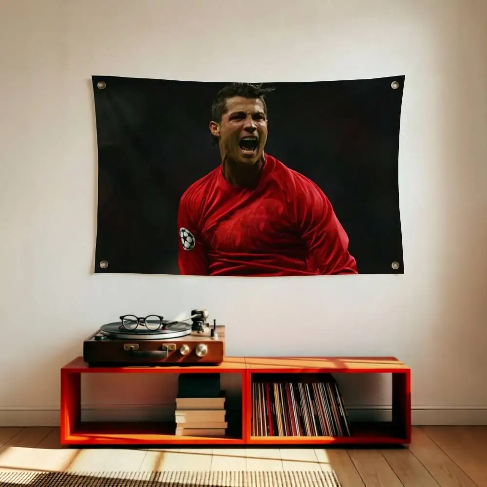 The Beast Cristiano Ronaldo GOAT Flags for Bedrooms Home Decor Items Outdoor Decors Garage Decoration Flaga