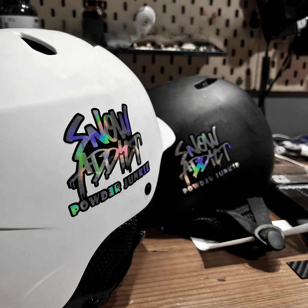 1Pc Holographic Drip Letter Vinyl Decal, Waterproof Sticker for Ski Helmet, Snowboard, Car, Motorcycle & Laptop